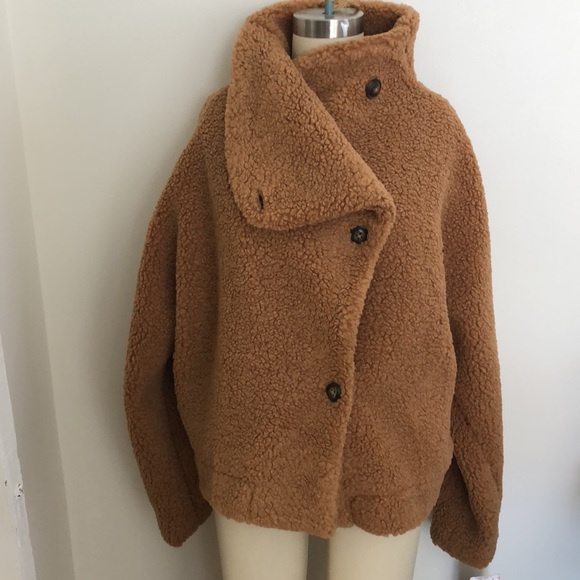Free People Izzy wrap teddy jacket sand - Picture 7 of 16